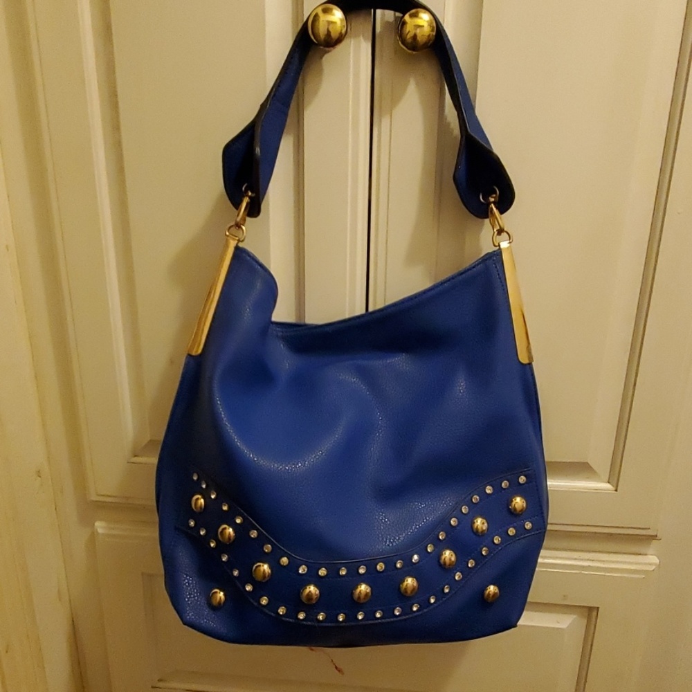 Large Blue Fab shoulder bag.